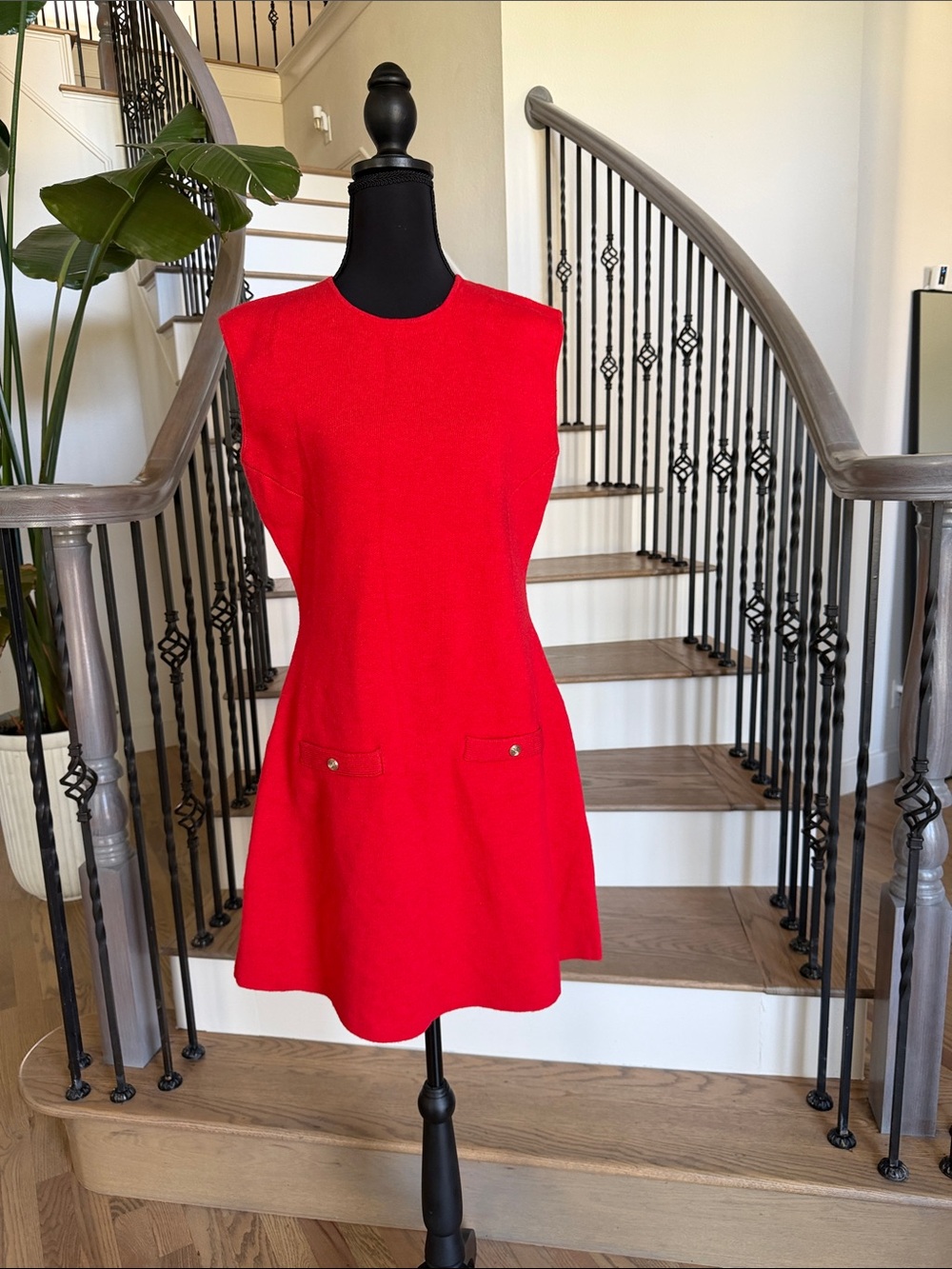 NWT Maje Red Sleeveless A-Line Dress (size 36)
